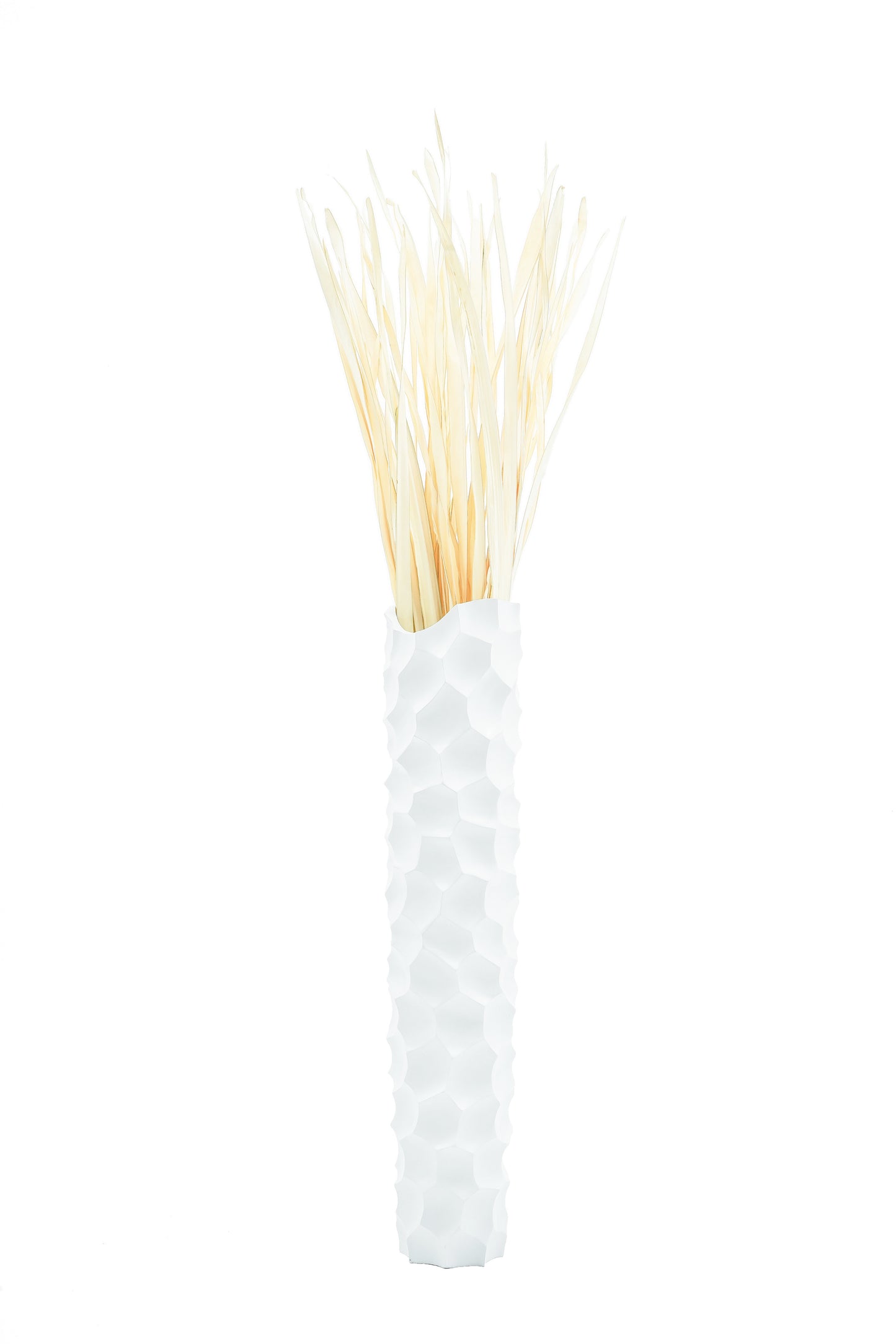 Large Mango Wood Floor Vase – Handcrafted Decorative Highlight from Thailand, 34 inches