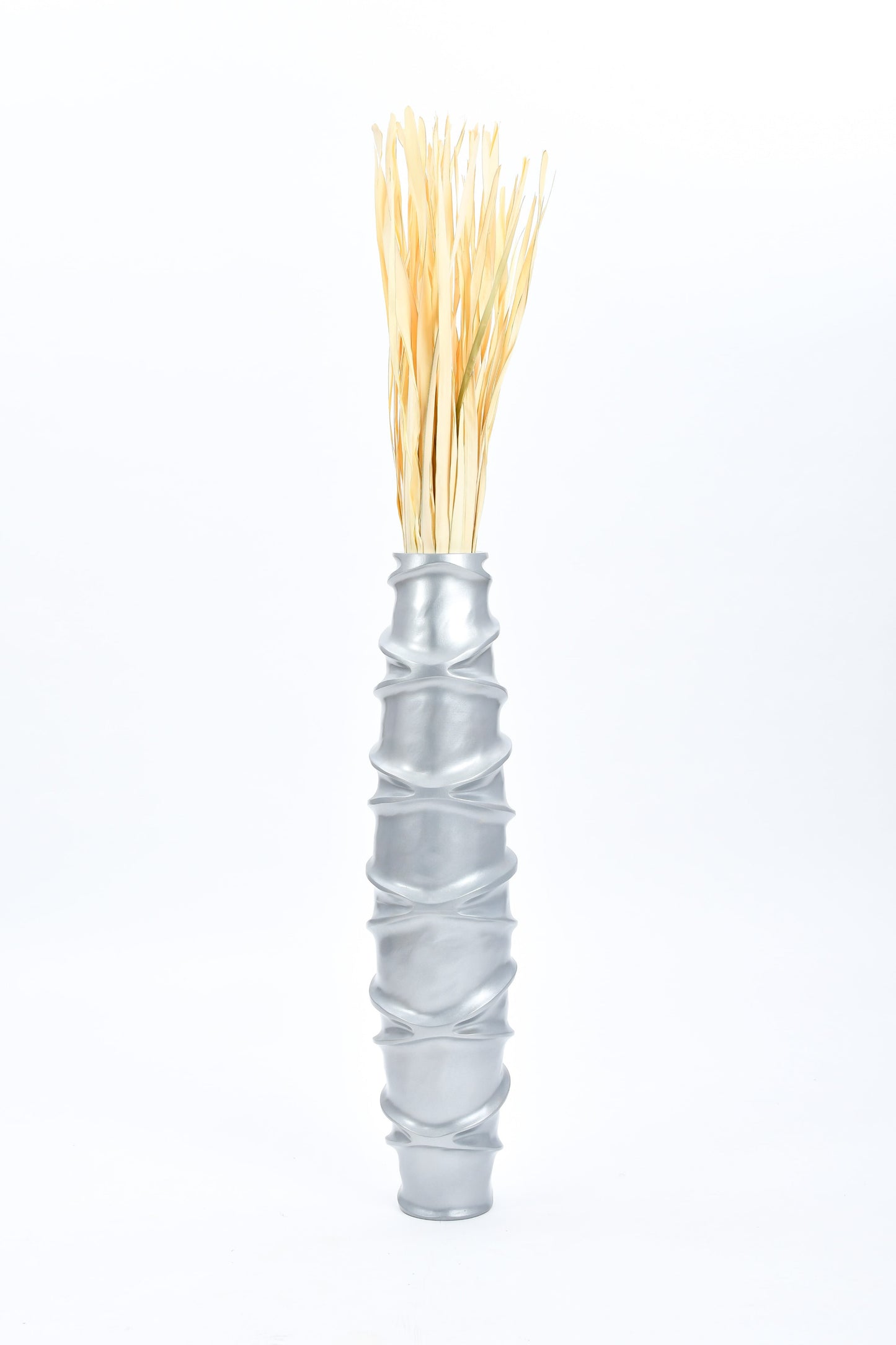 Large Mango Wood Floor Vase – Handcrafted Decorative Highlight from Thailand, 34 inches