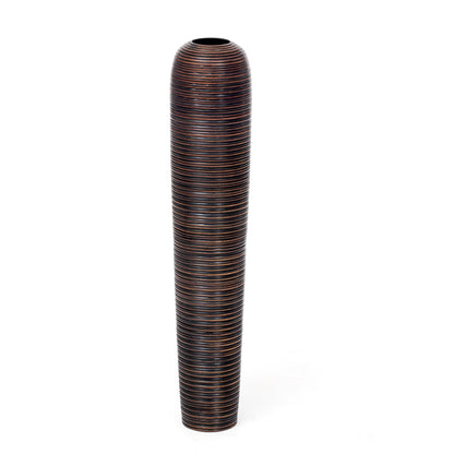 Large Mango Wood Floor Vase – Handcrafted Decorative Highlight from Thailand