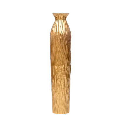 Large Mango Wood Floor Vase – Handcrafted Decorative Highlight from Thailand, 34 inches