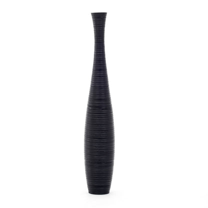 Large Mango Wood Floor Vase – Handcrafted Decorative Highlight from Thailand
