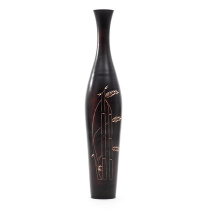 Large Mango Wood Floor Vase – Handcrafted Decorative Highlight from Thailand