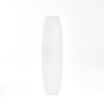 Large Mango Wood Floor Vase – Handcrafted Decorative Highlight from Thailand, 34 inches