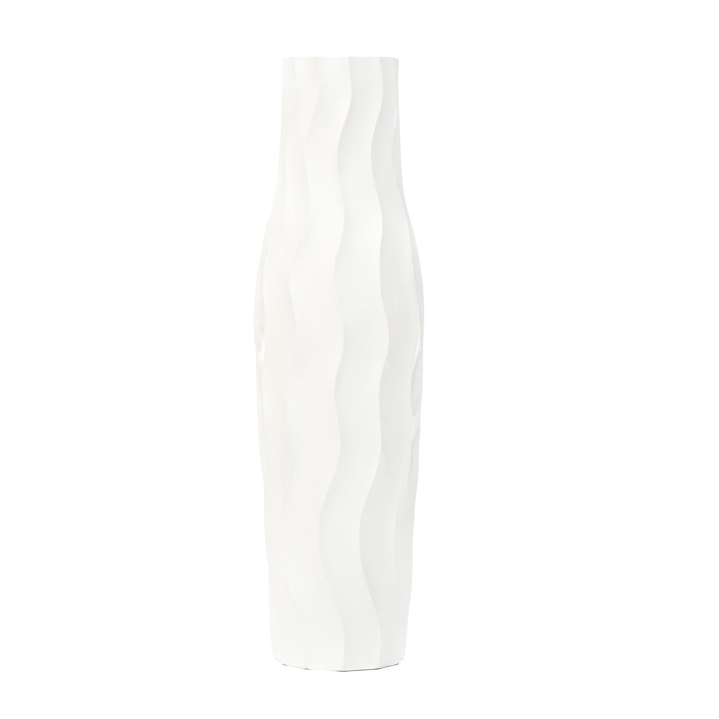 Large Mango Wood Floor Vase – Handcrafted Decorative Highlight from Thailand, 34 inches