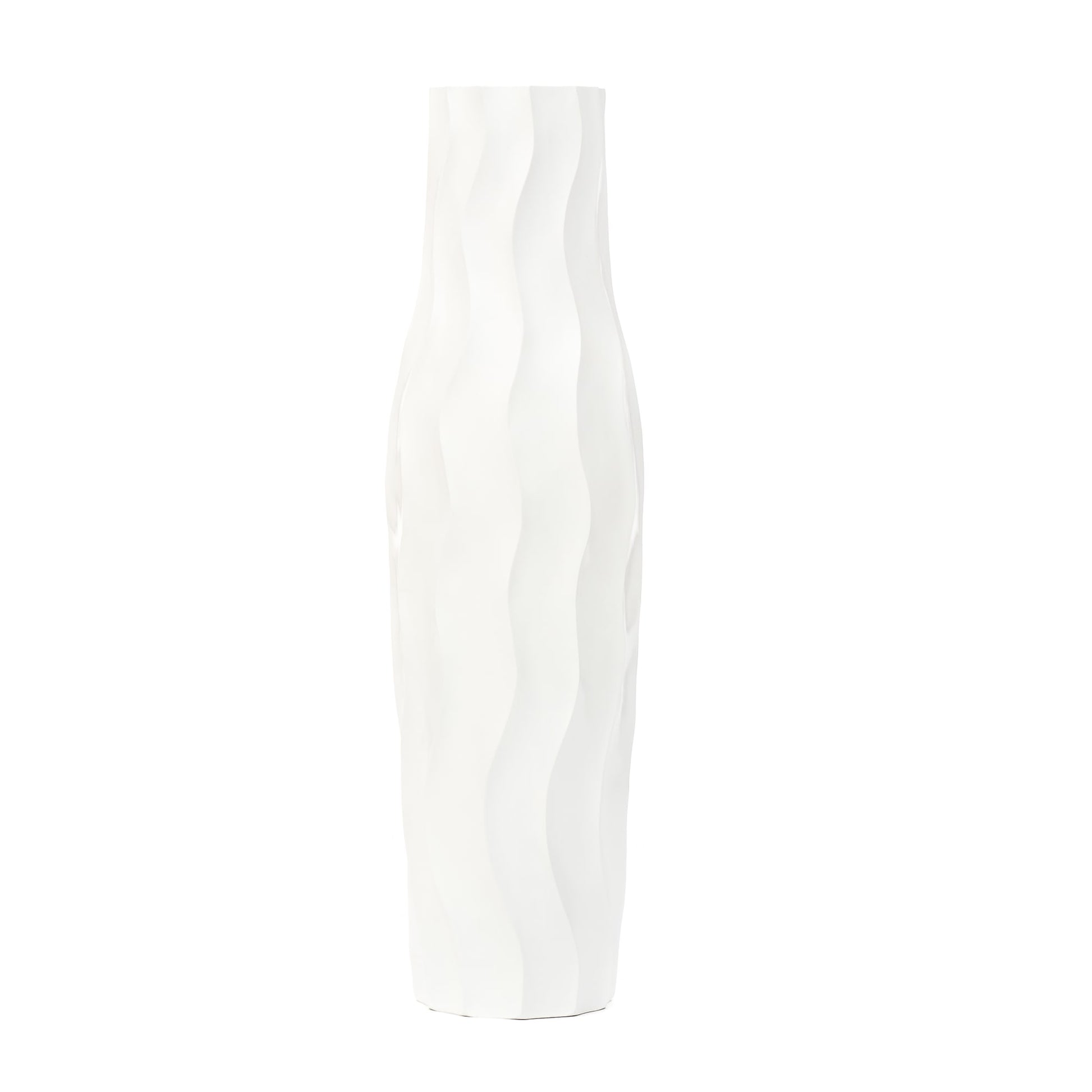 Large Mango Wood Floor Vase – Handcrafted Decorative Highlight from Thailand, 34 inches