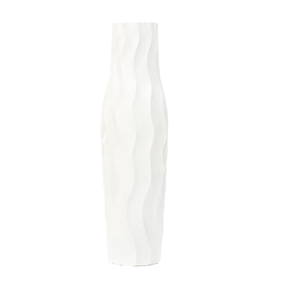 Large Mango Wood Floor Vase – Handcrafted Decorative Highlight from Thailand, 34 inches