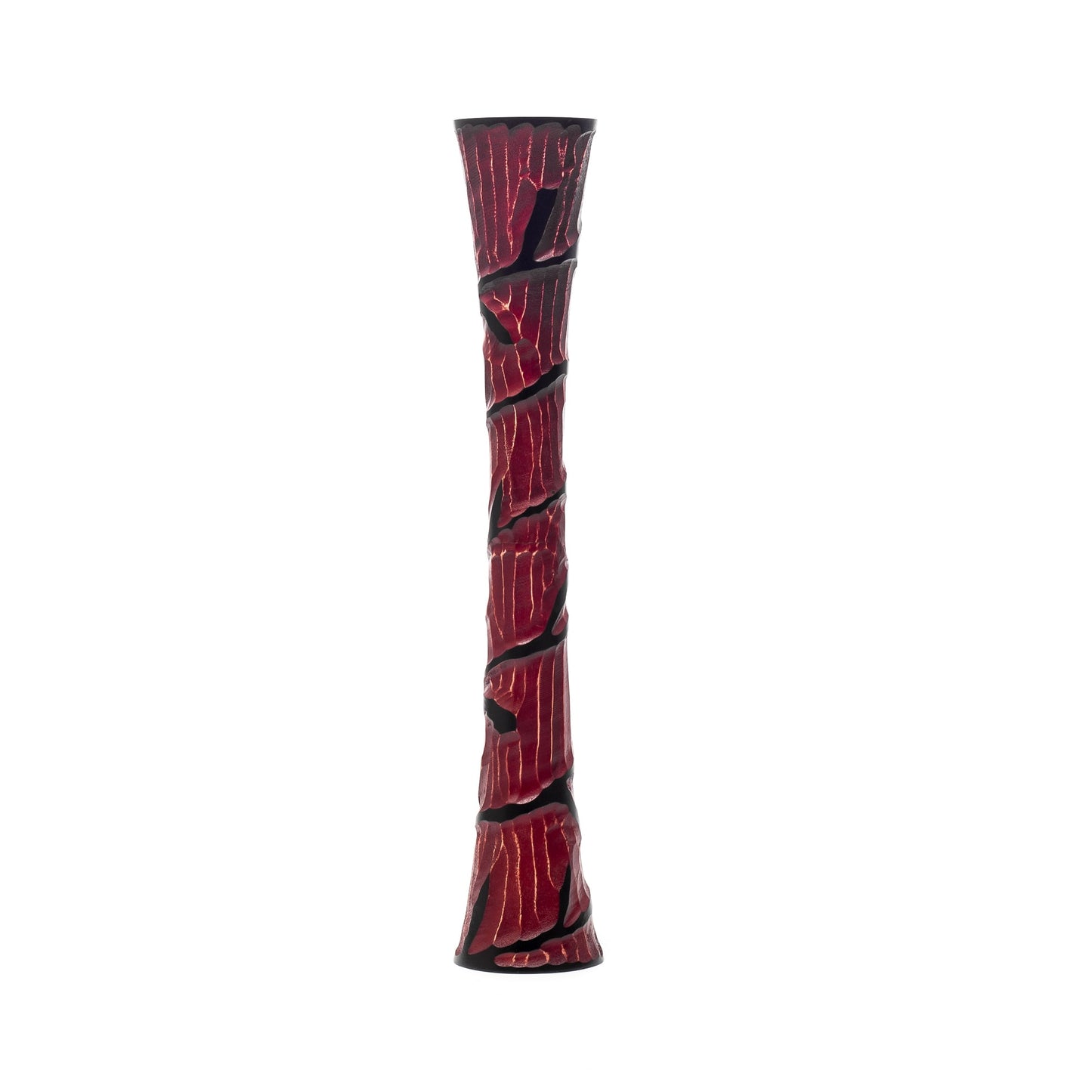 Large Mango Wood Floor Vase – Handcrafted Decorative Highlight from Thailand, 26 inches