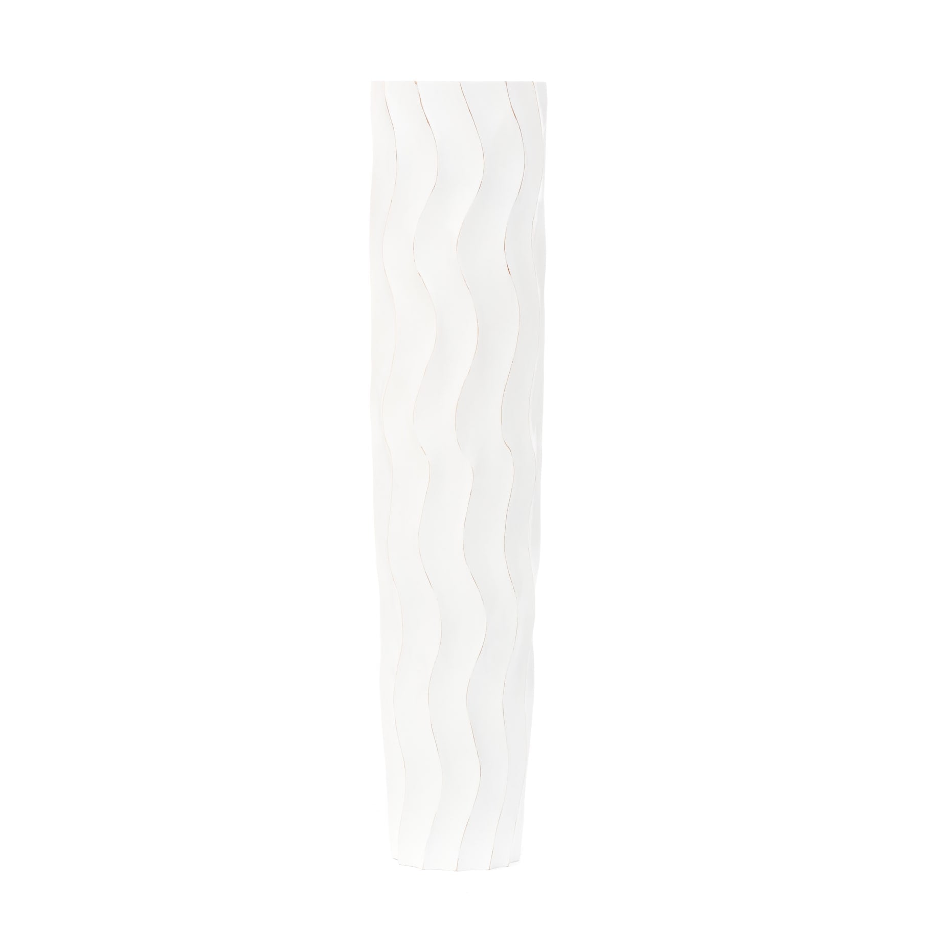 Large Mango Wood Floor Vase – Handcrafted Decorative Highlight from Thailand, 34 inches