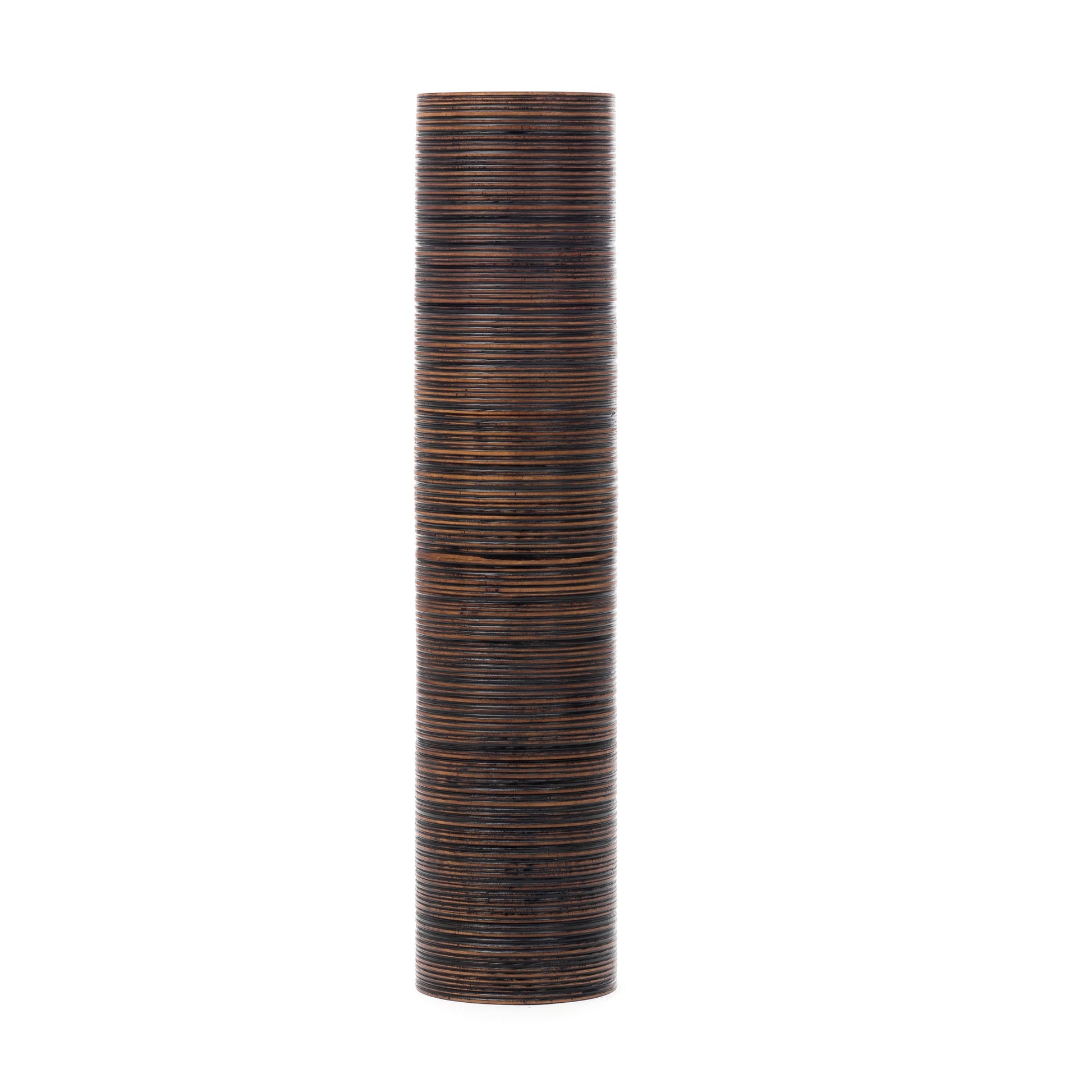 Large Mango Wood Floor Vase – Handcrafted Decorative Highlight from Thailand, 34 inches