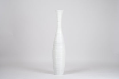 Large Mango Wood Floor Vase – Handcrafted Decorative Highlight from Thailand, 41 inches
