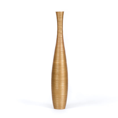 Large Mango Wood Floor Vase – Handcrafted Decorative Highlight from Thailand