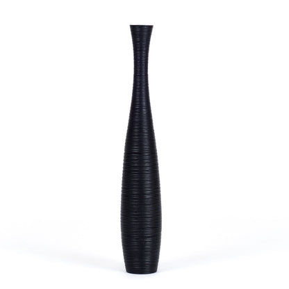 Large Mango Wood Floor Vase – Handcrafted Decorative Highlight from Thailand