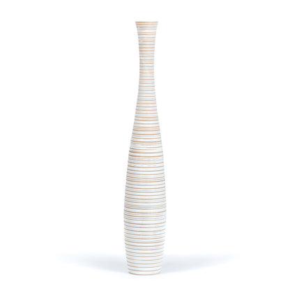 Large Mango Wood Floor Vase – Handcrafted Decorative Highlight from Thailand