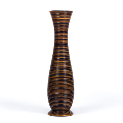 Large Mango Wood Floor Vase – Handcrafted Decorative Highlight from Thailand