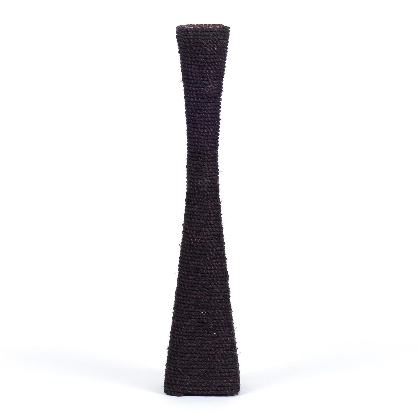 Large & Tall Floor Vase Made of Water Hyacinth and Bamboo – Handwoven Decorative Stand Vase for Dried Flowers & Branches, black, 28 inches - Model 1