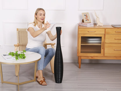 Large Resin Floor Vase – Stylish Waterproof Vase for Fresh & Dried Flowers, 34 inches