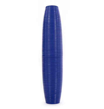 Large Mango Wood Floor Vase – Handcrafted Decorative Highlight from Thailand, 34 inches