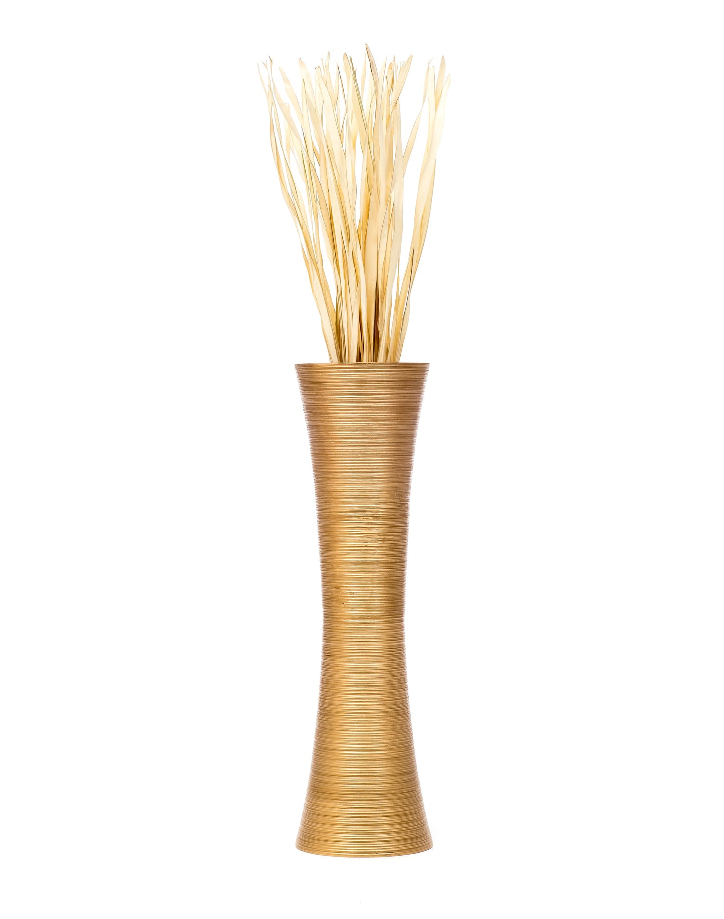 Large Mango Wood Floor Vase – Handcrafted Decorative Highlight from Thailand, 34 inches