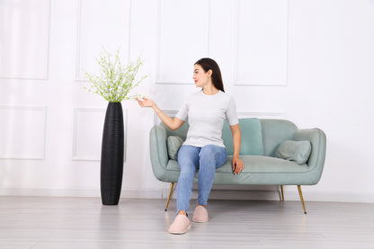 Large Resin Floor Vase – Stylish Waterproof Vase for Fresh & Dried Flowers, 34 inches