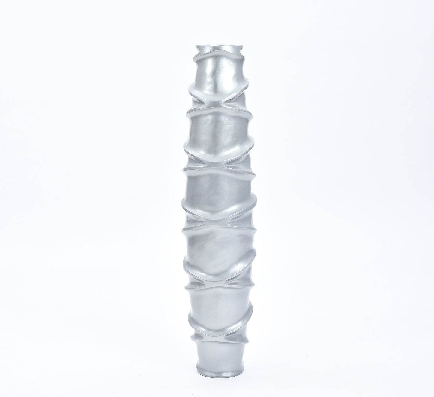 Large Mango Wood Floor Vase – Handcrafted Decorative Highlight from Thailand, 34 inches