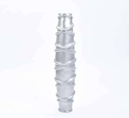 Large Mango Wood Floor Vase – Handcrafted Decorative Highlight from Thailand, 34 inches