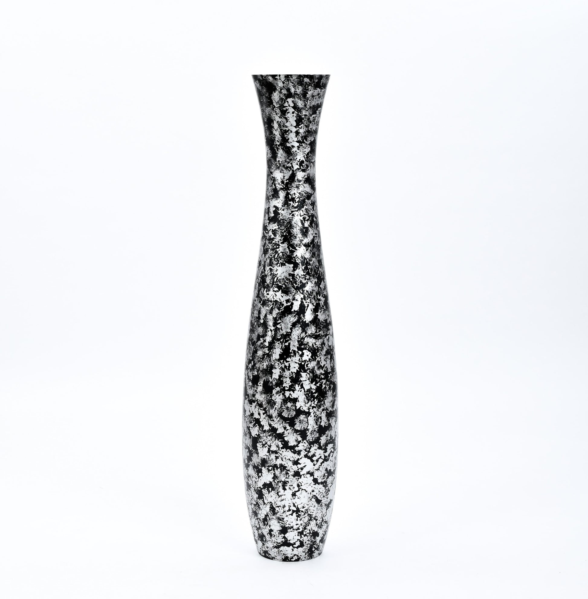 Large Mango Wood Floor Vase – Handcrafted Decorative Highlight from Thailand, 41 inches
