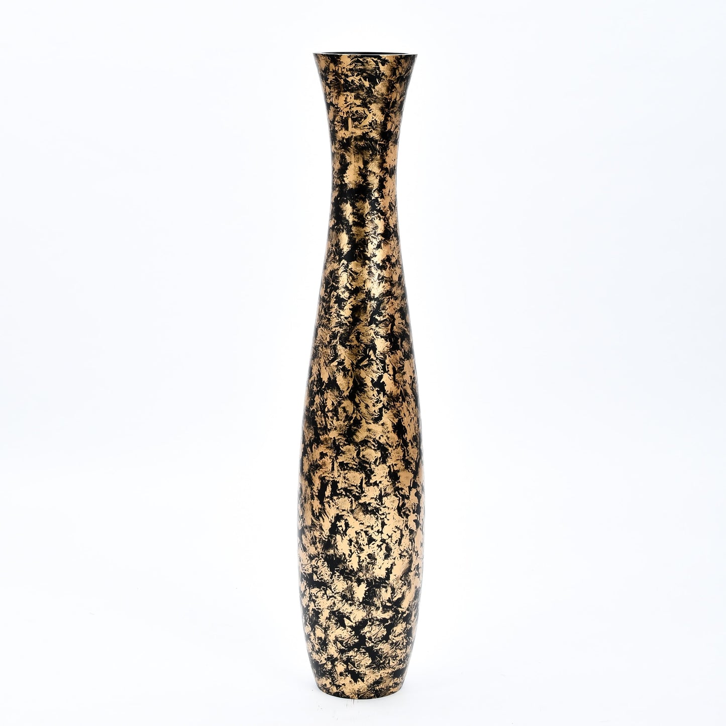 Large Mango Wood Floor Vase – Handcrafted Decorative Highlight from Thailand, 41 inches