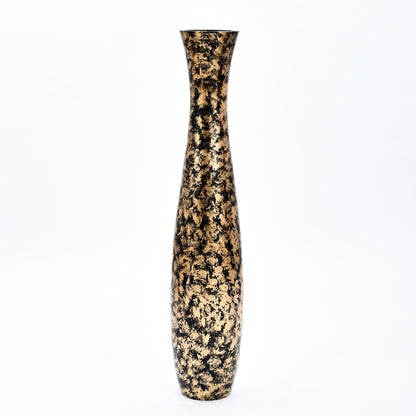 Large Mango Wood Floor Vase – Handcrafted Decorative Highlight from Thailand, 41 inches