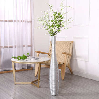 Large Resin Floor Vase – Stylish Waterproof Vase for Fresh & Dried Flowers, 34 inches