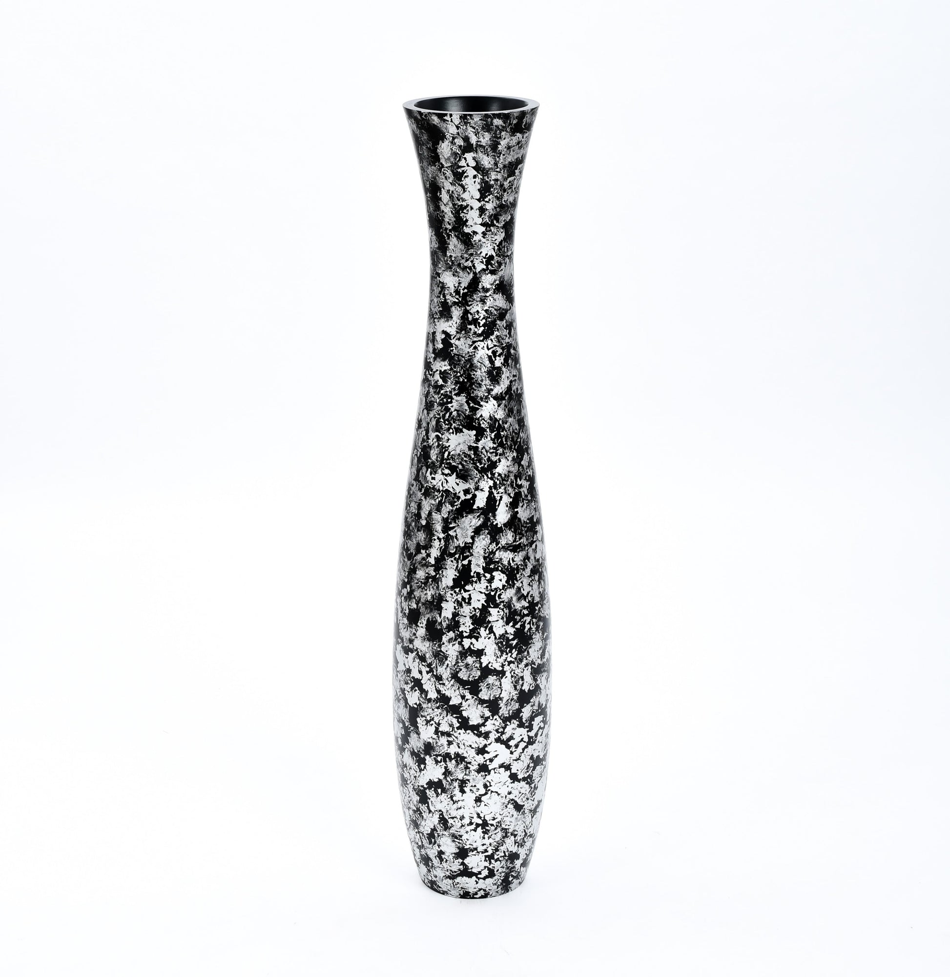 Large Mango Wood Floor Vase – Handcrafted Decorative Highlight from Thailand, 41 inches