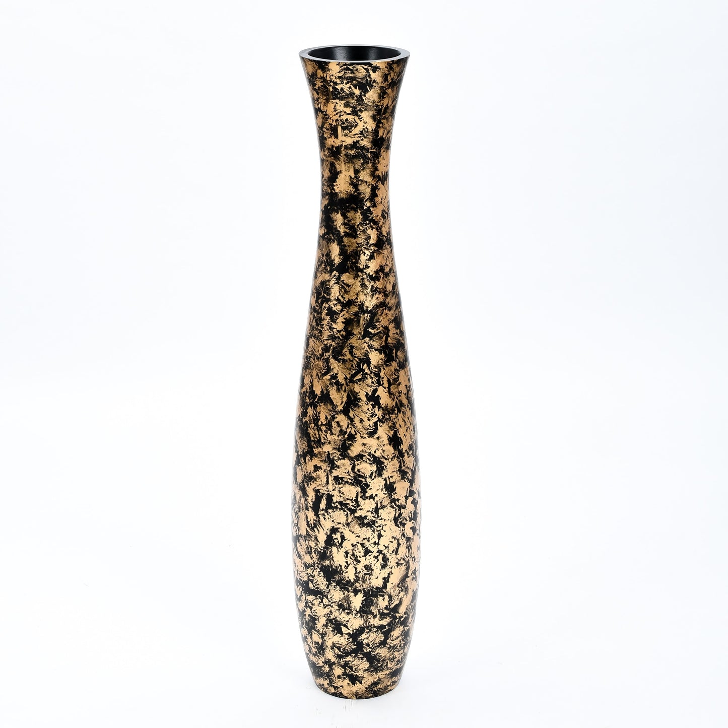 Large Mango Wood Floor Vase – Handcrafted Decorative Highlight from Thailand, 41 inches