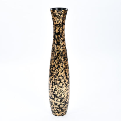 Large Mango Wood Floor Vase – Handcrafted Decorative Highlight from Thailand, 41 inches