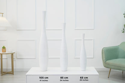 Large Resin Floor Vase – Stylish Waterproof Vase for Fresh & Dried Flowers, 34 inches