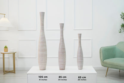 Large Resin Floor Vase – Stylish Waterproof Vase for Fresh & Dried Flowers, 34 inches