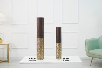 Large Resin Floor Vase – Stylish Waterproof Vase for Fresh & Dried Flowers, 34 inches