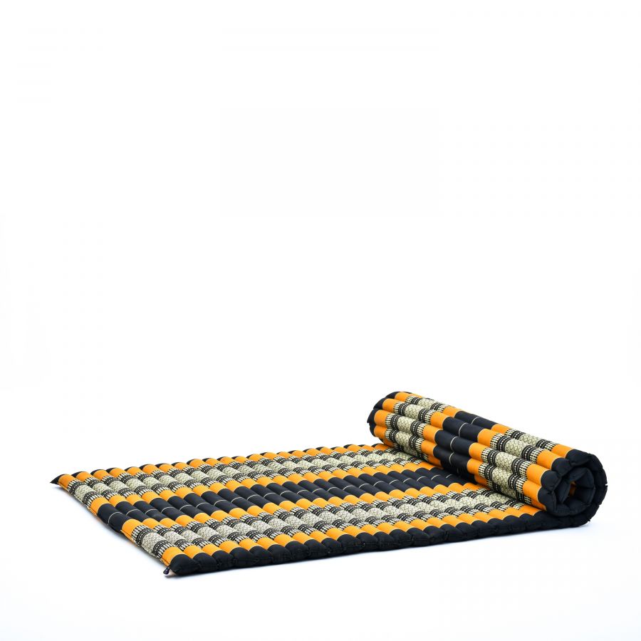 Leewadee Breite Rollbare Thaimatte 190 X 100 cm - Kapok Bodenmatte zum Schlafen, Massieren & Meditieren Futon Alternative