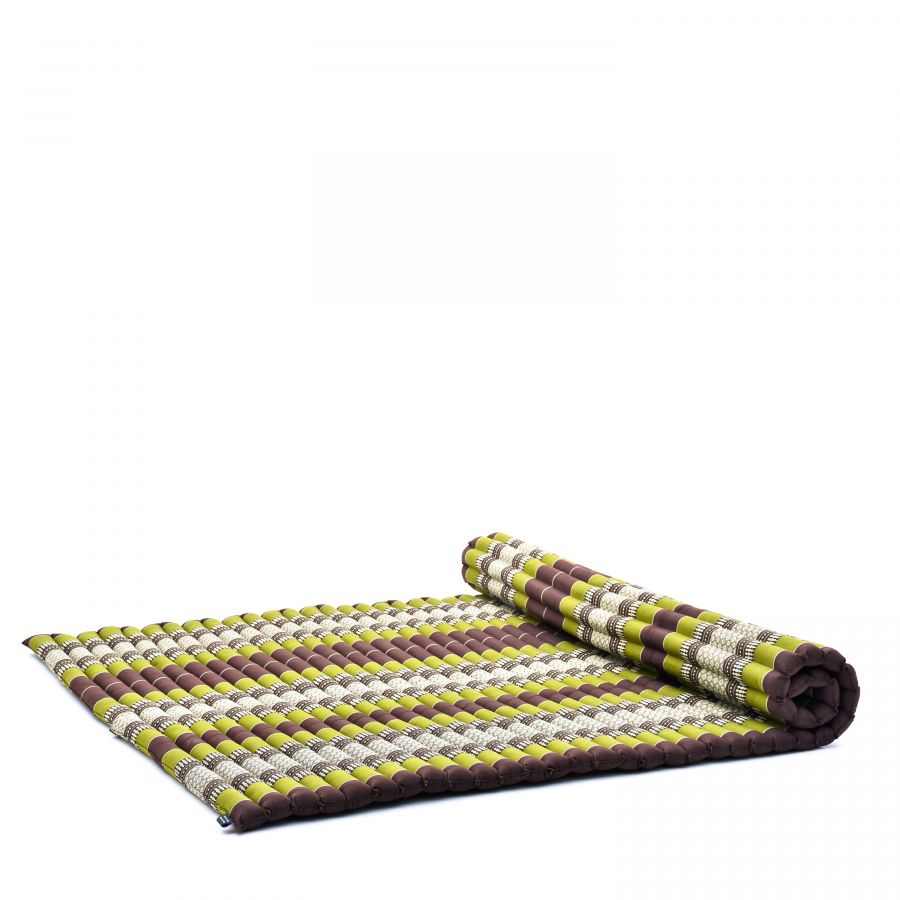Leewadee Extra Breite Rollbare Thaimatte 190 X 145 cm - Kapok Bodenmatte für 2 Personen & Massage Futon Alternative