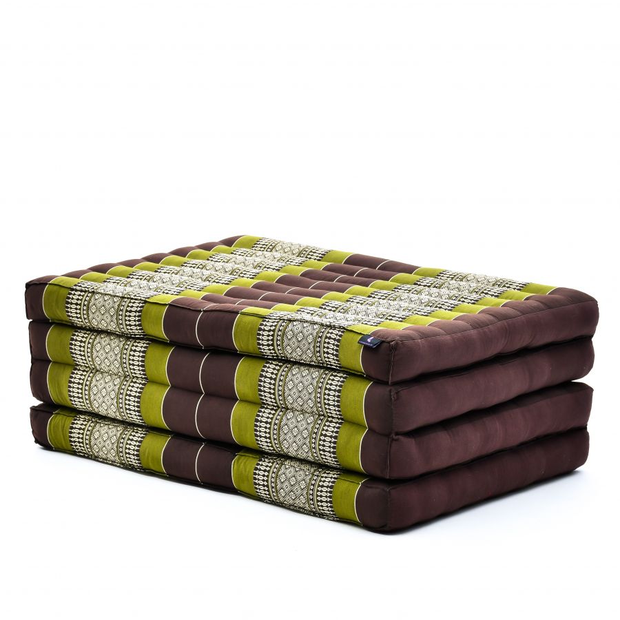 Leewadee Thai Faltmatratze 200 X 70 cm - Kapok Bodenmatte Futon Alternative für Schlafen Yoga Massage & Meditation