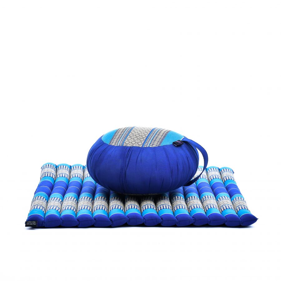 Leewadee Zafu & Zabuton Meditationsset 70 x 70 cm - Kapok Meditationskissen Yoga Zen Zazen Lotus