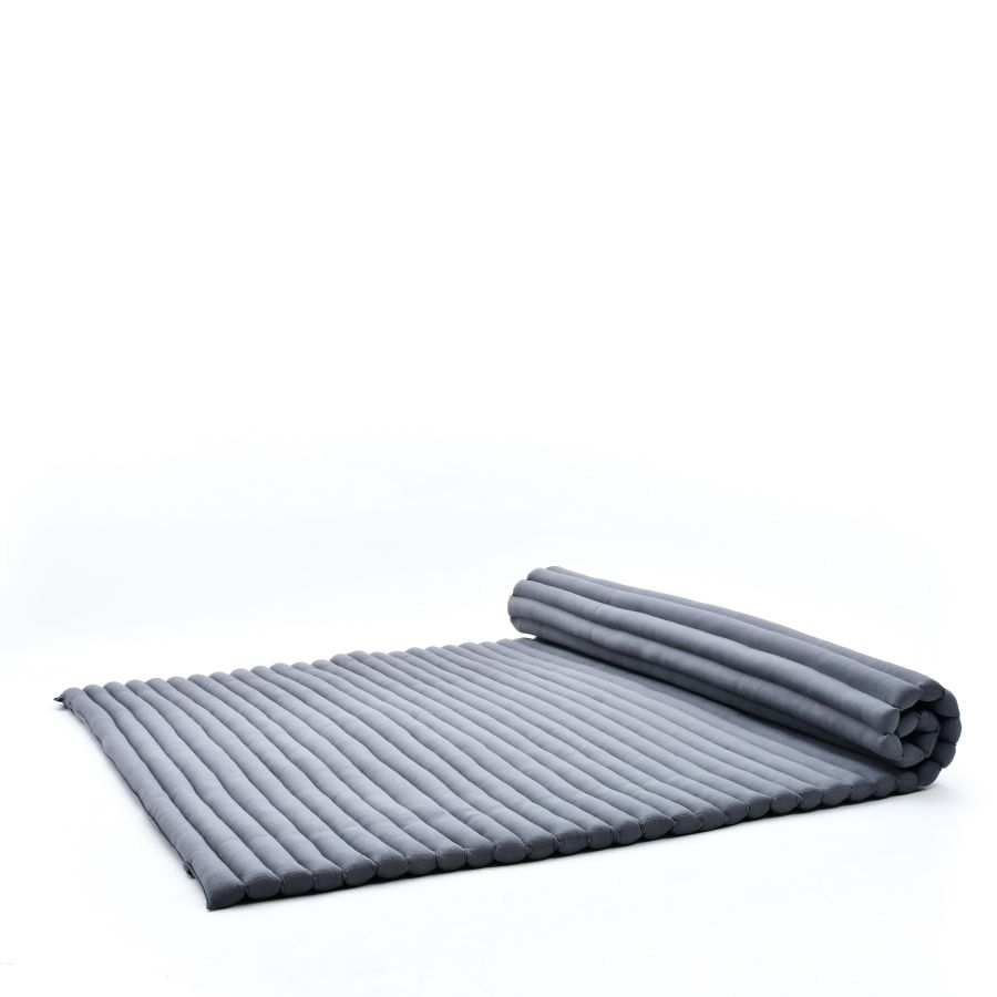 Leewadee Extra Breite Rollbare Thaimatte 190 x 145 cm - Kapok Bodenmatte für 2 Personen & Massage Futon Alternative