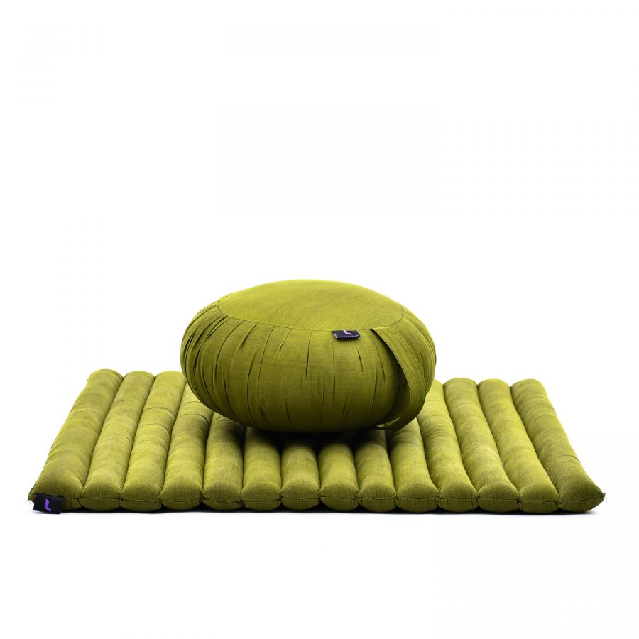 Leewadee Set Meditación Zafu & Zabuton 70 X 70 cm - Kapok Cojín Yoga Zen Zazen Loto