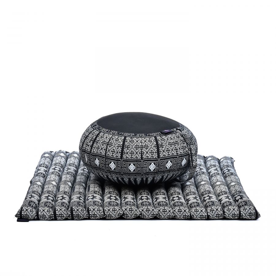 Leewadee Set Meditación Zafu & Zabuton 70 X 70 cm - Kapok Cojín Yoga Zen Zazen Loto