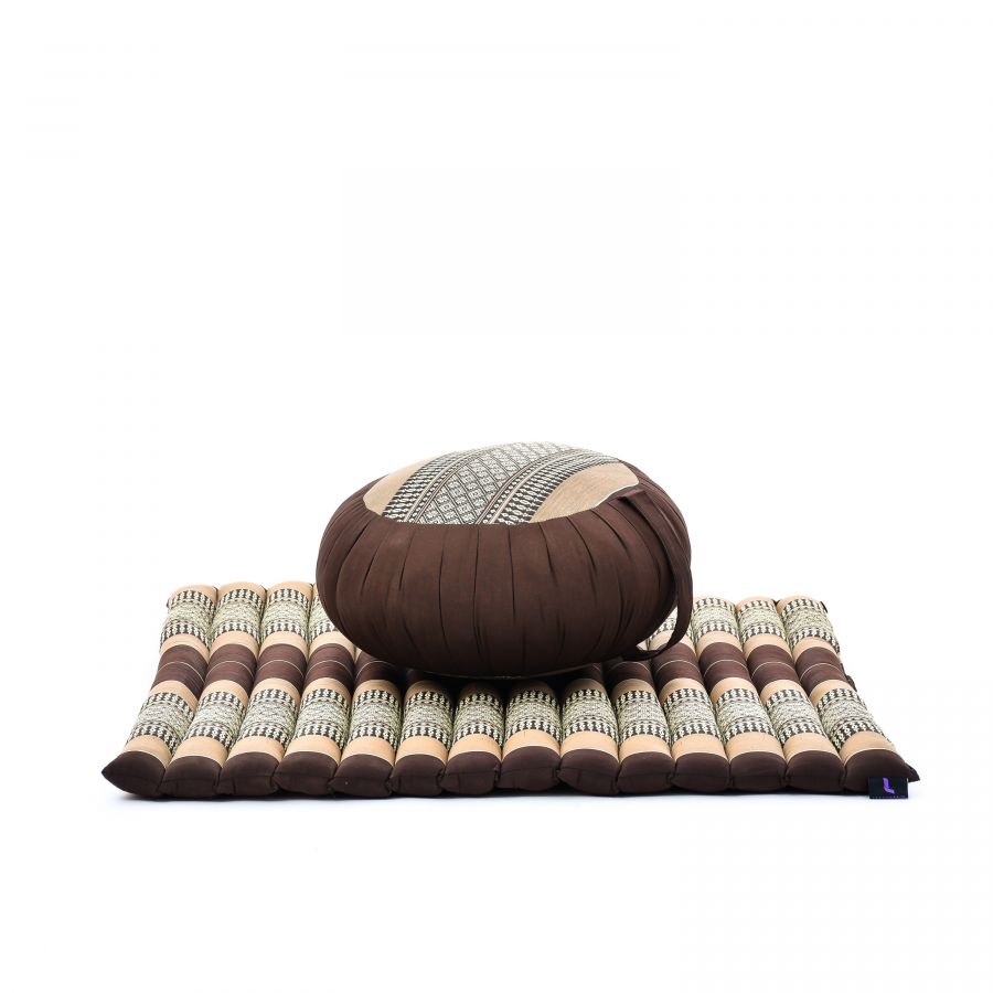 Leewadee Set Meditación Zafu & Zabuton 70 X 70 cm - Kapok Cojín Yoga Zen Zazen Loto
