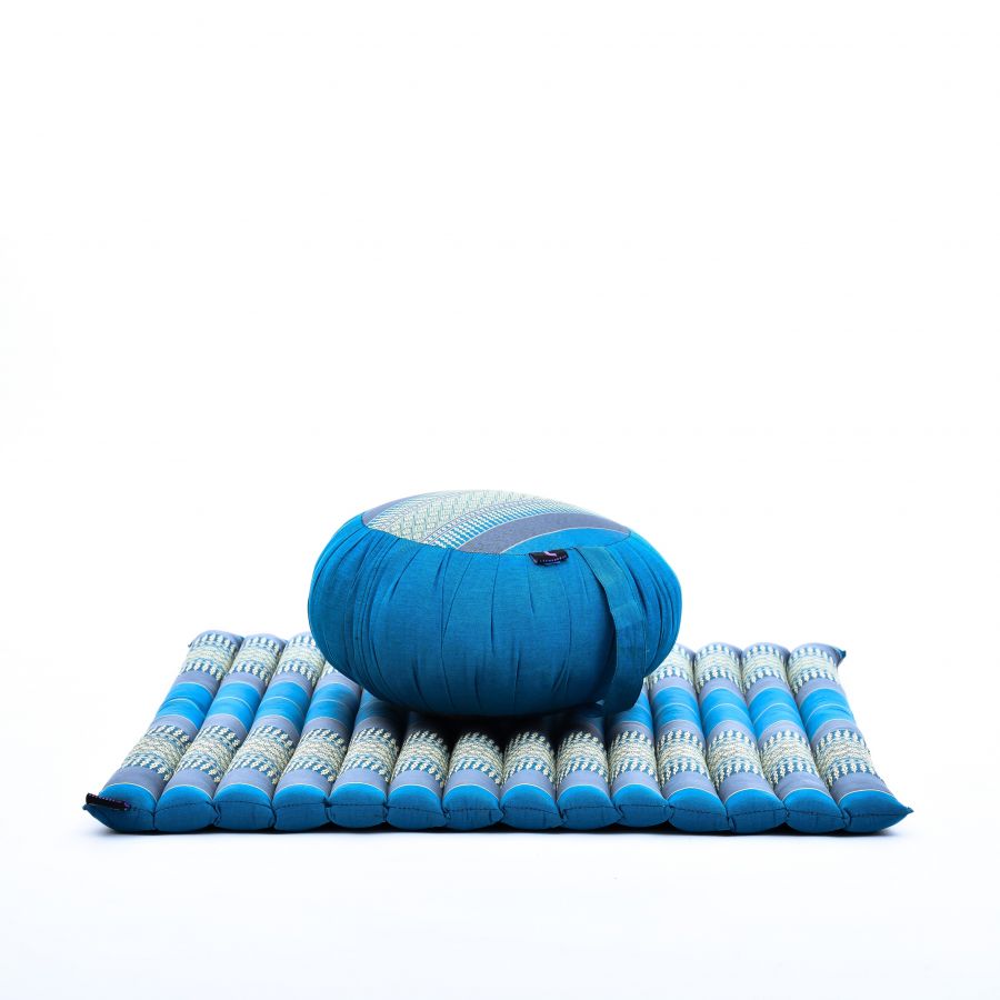 Leewadee Set Meditación Zafu & Zabuton 70 x 70 cm - Kapok Cojín Yoga Zen Zazen Loto