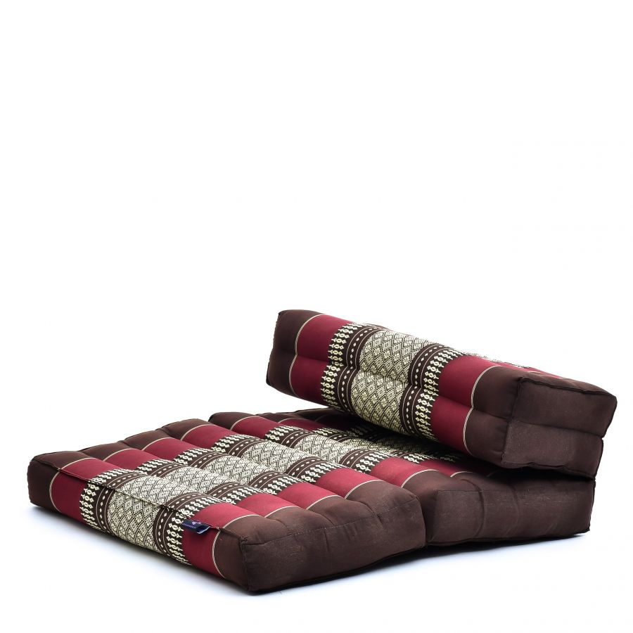 Leewadee Coussin de Méditation Pliable 50 X 70 X 12 cm - Kapok Coussin Sol Méditation & Détente