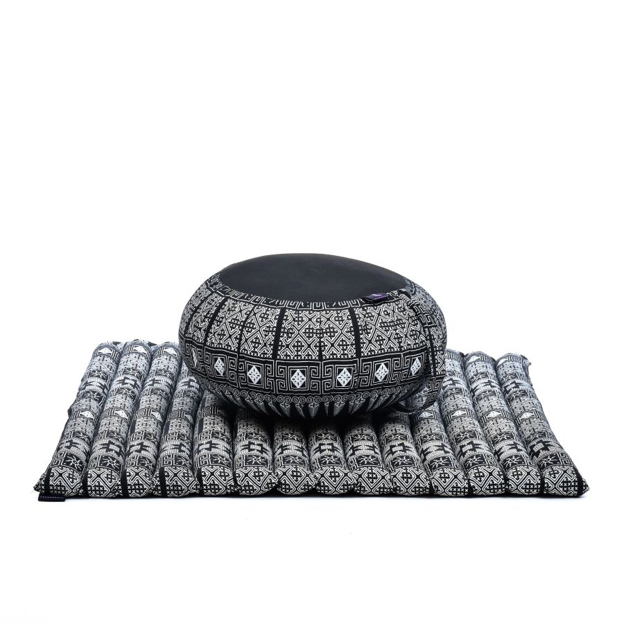 Leewadee Set Méditation Zafu & Zabuton 70 x 70 cm - Kapok Coussin Yoga Zen Zazen Lotus