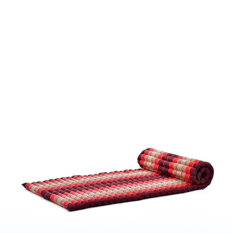 Leewadee Tapis Thai Enroulable 190 x 70 cm - Kapok Tapis de Sol Sommeil Massage Méditation Alternative Futon