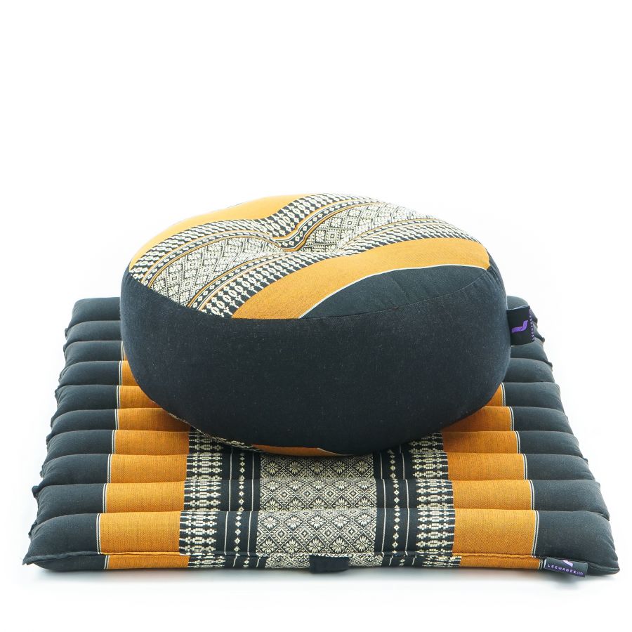 Leewadee Set Méditation Compact Zafu & Zabuton 50 x 50 cm - Petit Kapok Coussin Yoga Zen