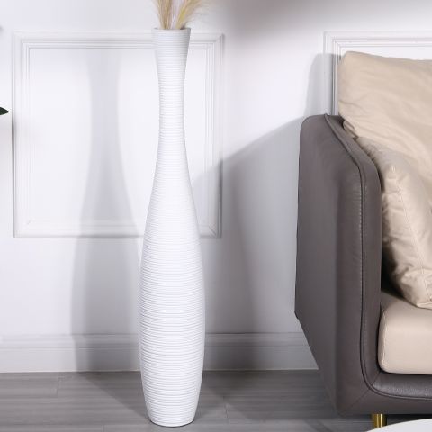 Leewadee Grande Vaso da Terra 85 cm - Alto Poliresina per Erbe della Pampa, Fiori Secchi & Freschi