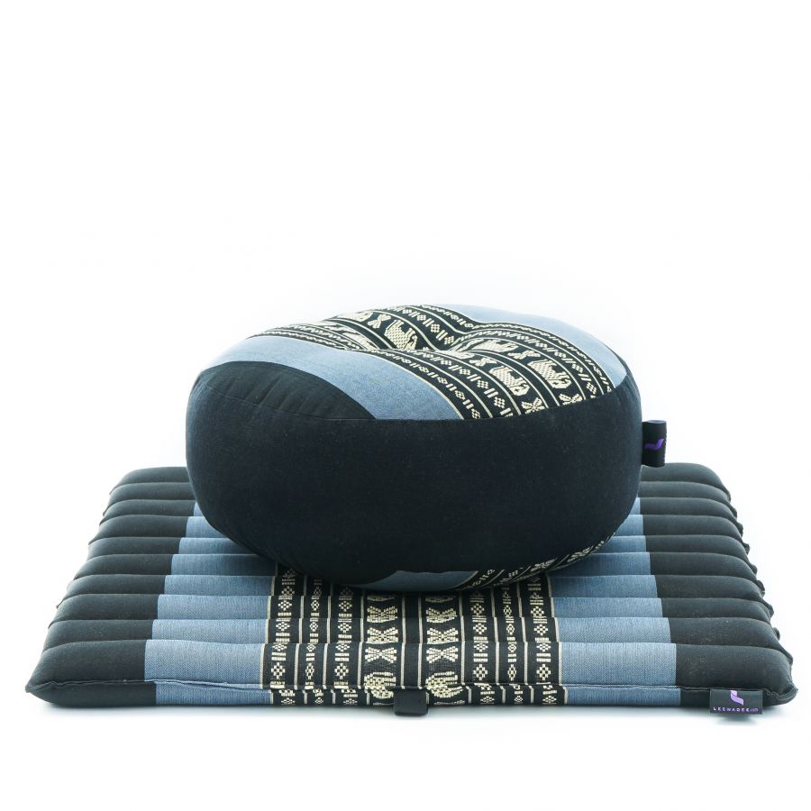 Leewadee Set Meditazione Compatto Zafu & Zabuton 50 X 50 cm - Piccolo Kapok Cuscino Yoga Zen